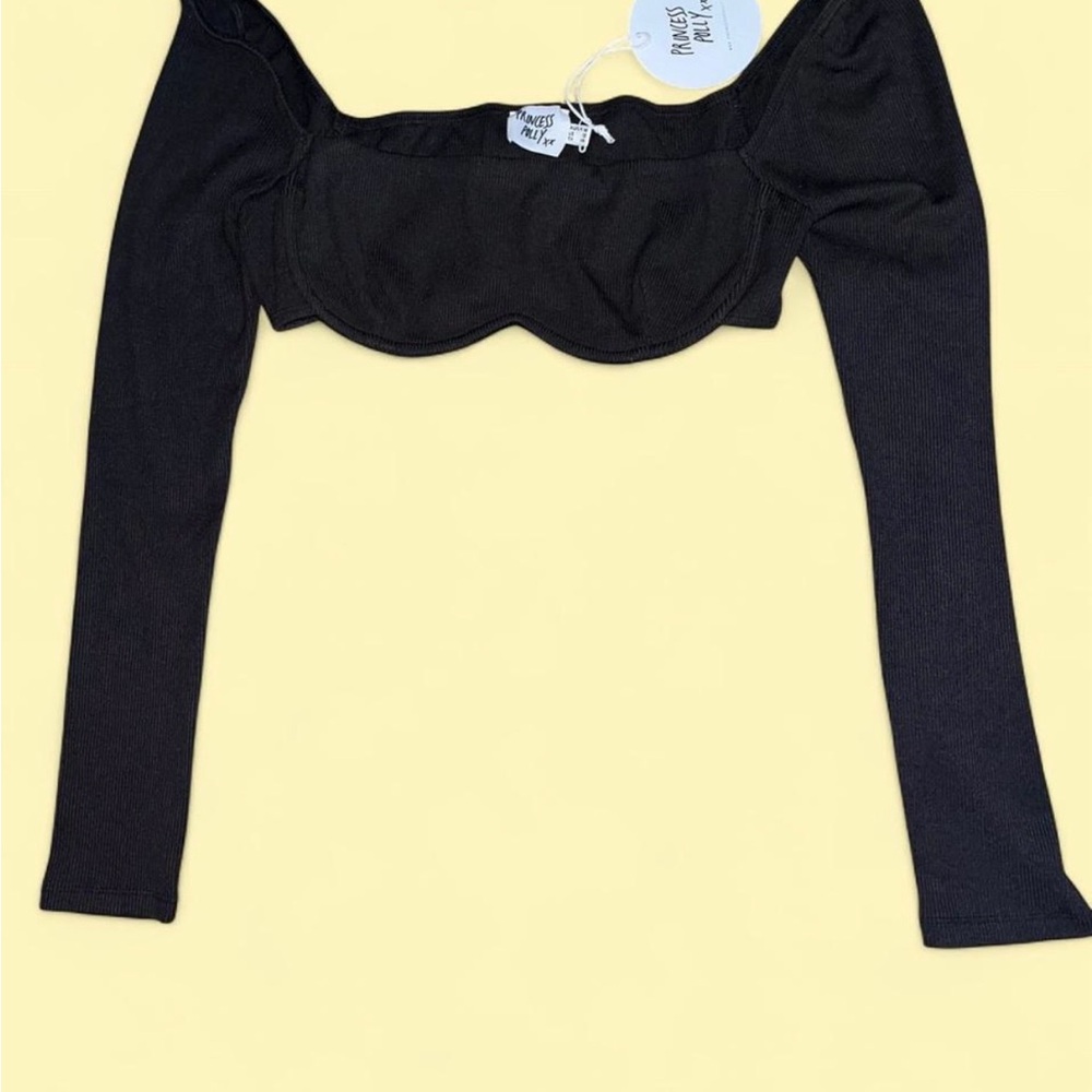 Princess Polly Black Long Sleeve Bodysuit
